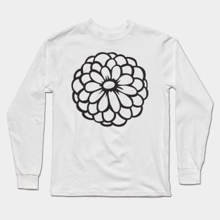 Black Flower Long Sleeve T-Shirt